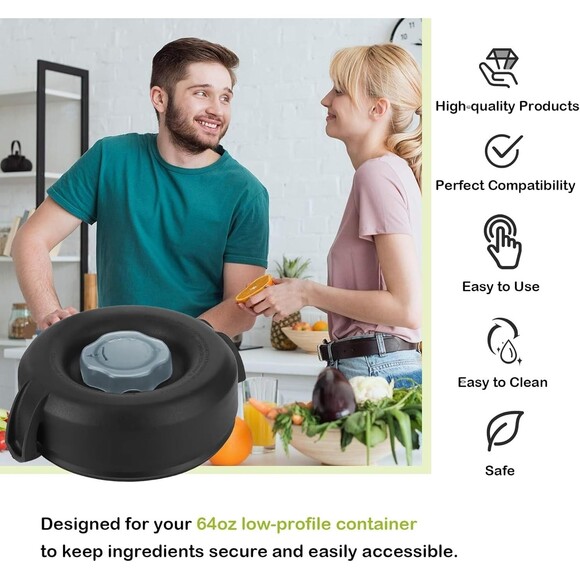 Vitamix Lid Replacement 64 oz Low-Profile Container Lid for 750, 7500, 5300, 780 - Picture 7 of 8